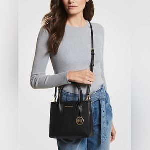 Michael Kors Mercer Medium Pebbled Leather Crossbody Bag